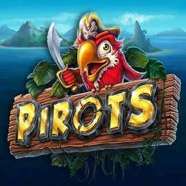 Pirots slot logo by ELK Studios at Slotbox CasinoPirots